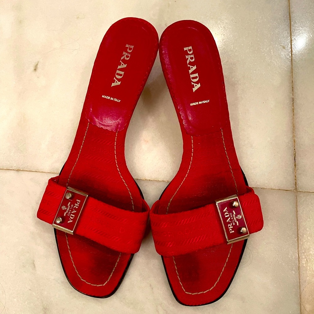 Prada sandals with short heel